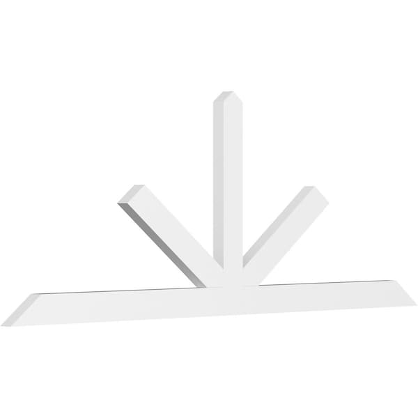 Ekena Millwork Saratoga Architectural Grade PVC Gable Bracket, 84"W x 31 1/2"H x 2"D x 4"F, 9/12 Pitch GBP084X32X0204SAR00 - main